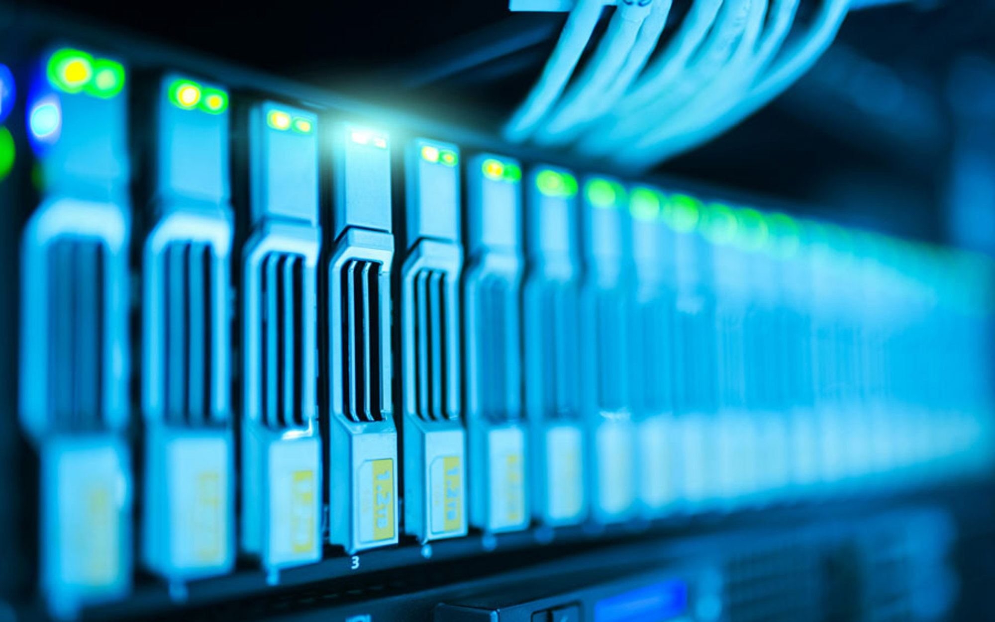 A computer server rack