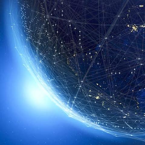 A view of earth from space