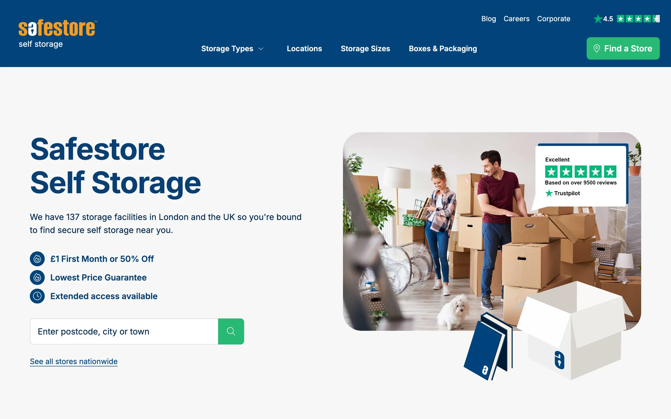 Safestore - Home - Desktop