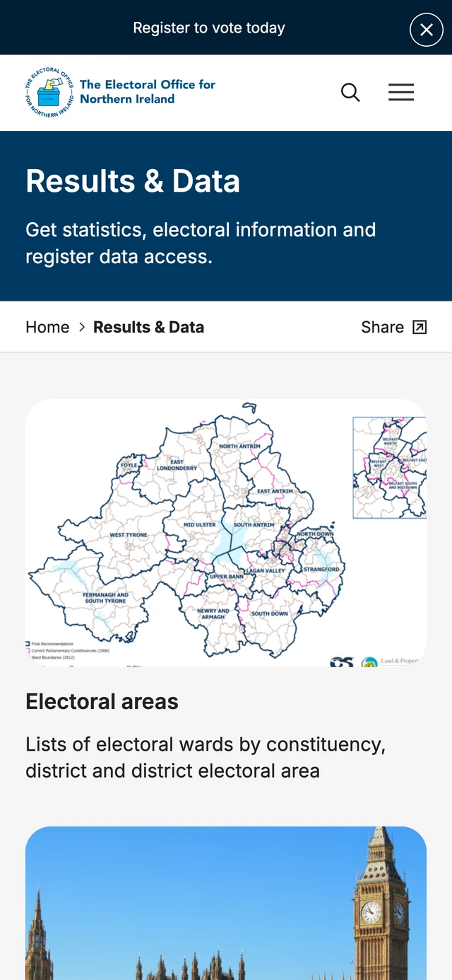 EONI - Results & Data - Mobile