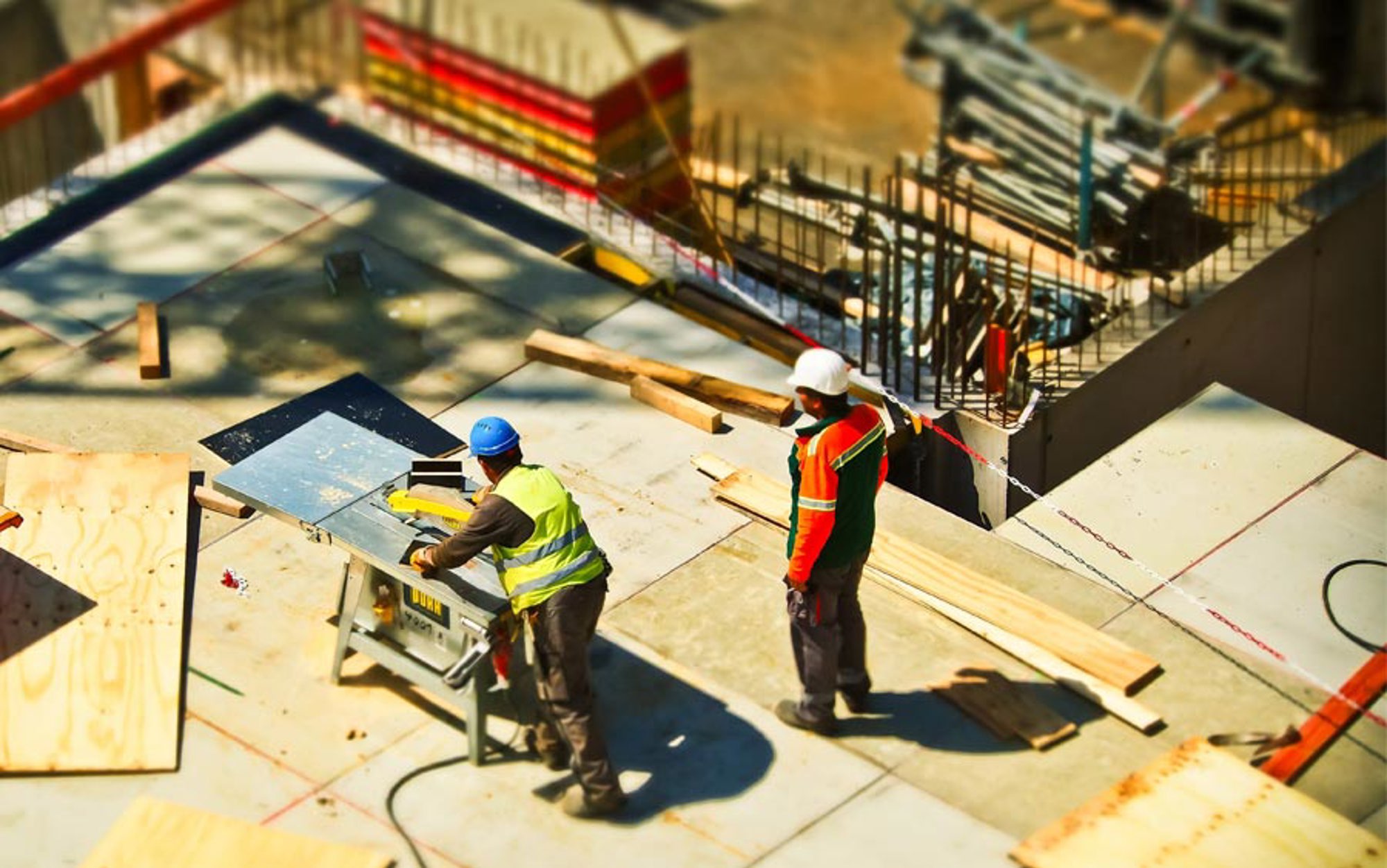 Workers at a building site