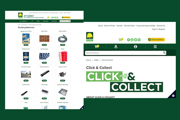 JP Corry Site Screenshots
