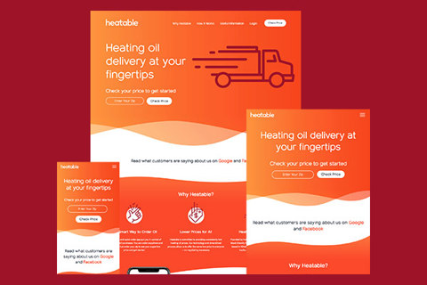 Heatable site 3 screen mockup