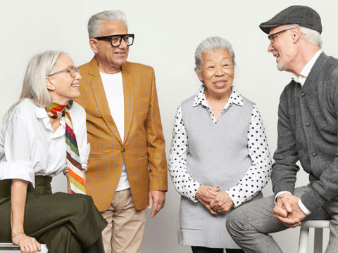 A group of people talking