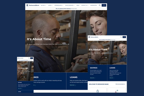 Redwood Bank site 3 screen mockup