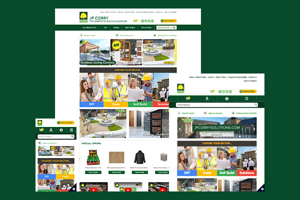 JP Corry Site 3 Screen Mock Up