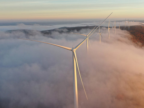 A number of wind turbines