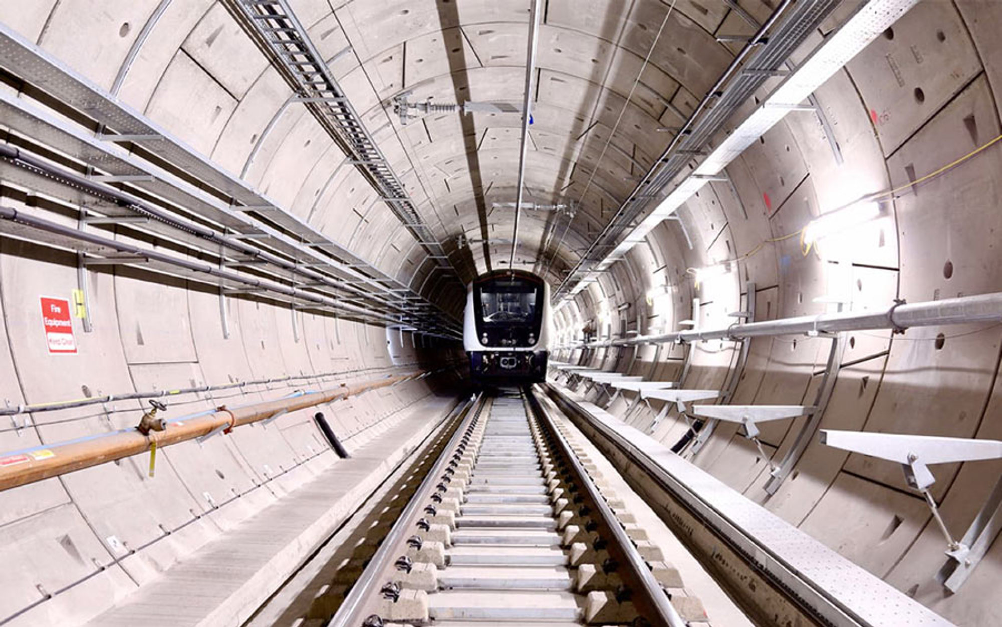 A train in a underground tunnel