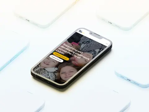 City of Dublin Youth Services Website Mobile Homepage