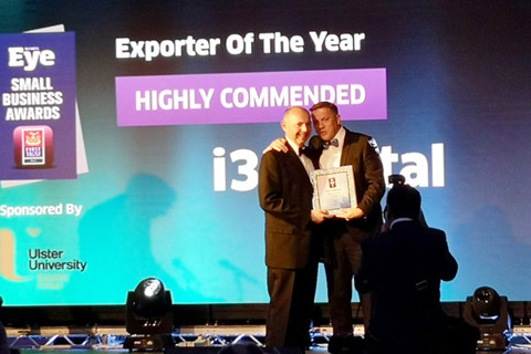 Adrian Bradley MD at i3 Digital Receiving an Award