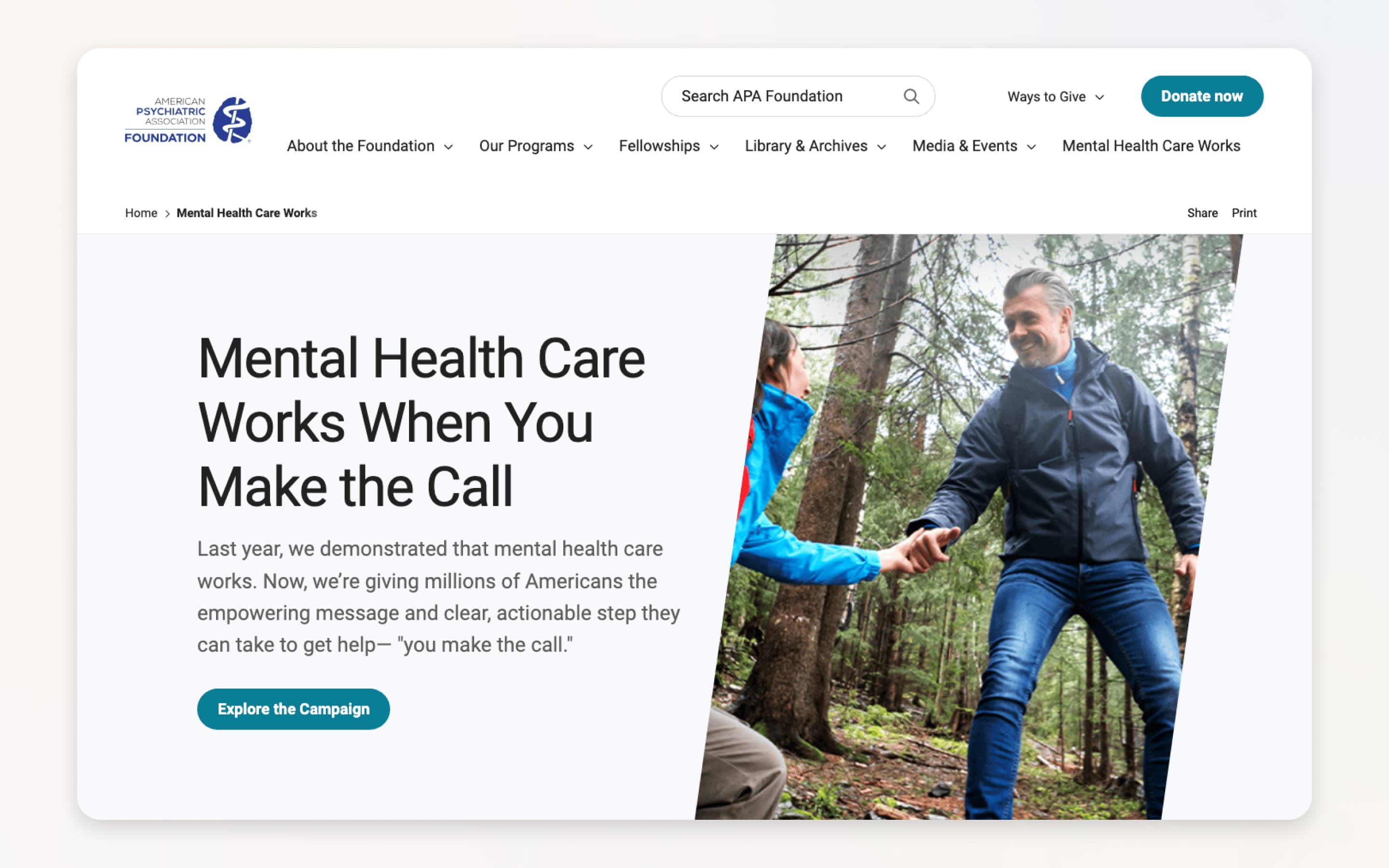 APA Foundation - Mental Health Care Works